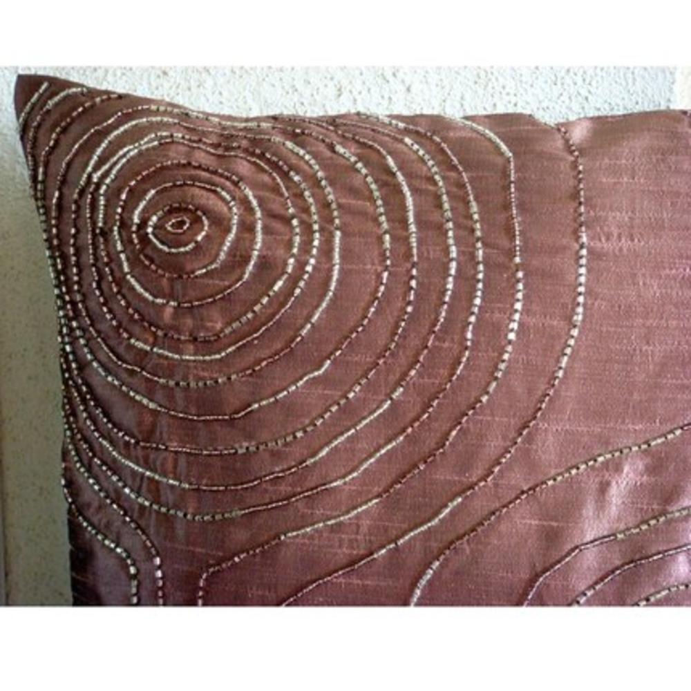 Wine Pillow Shams, Art Silk 24"x24" Abstract Pillow Shams - Wine Spirit