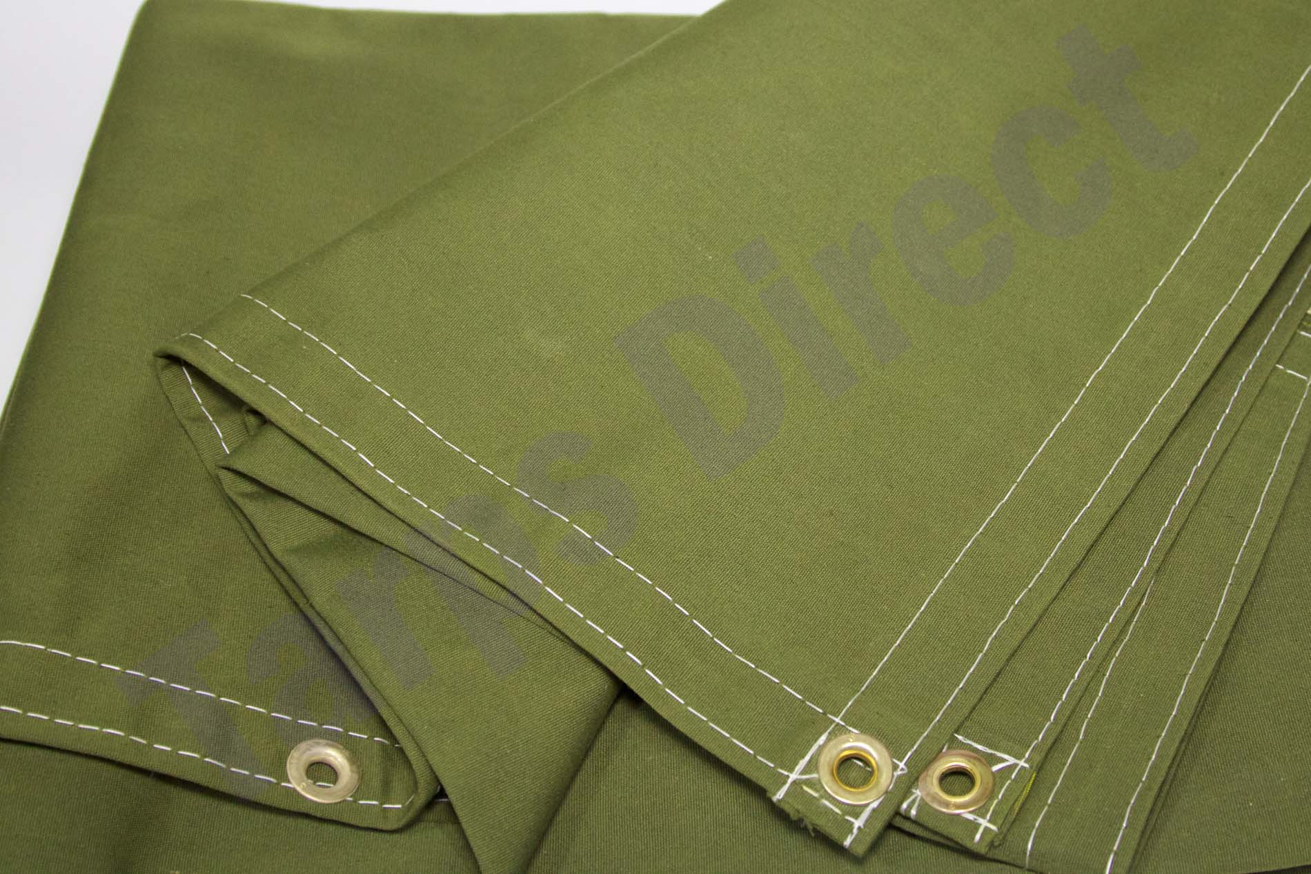 12 ft x 20 ft Olive Green Polyester Canvas 14.5 ounce Waterproof Breathable Durable Tarp Cover Camping Boat RV Tear Resistant
