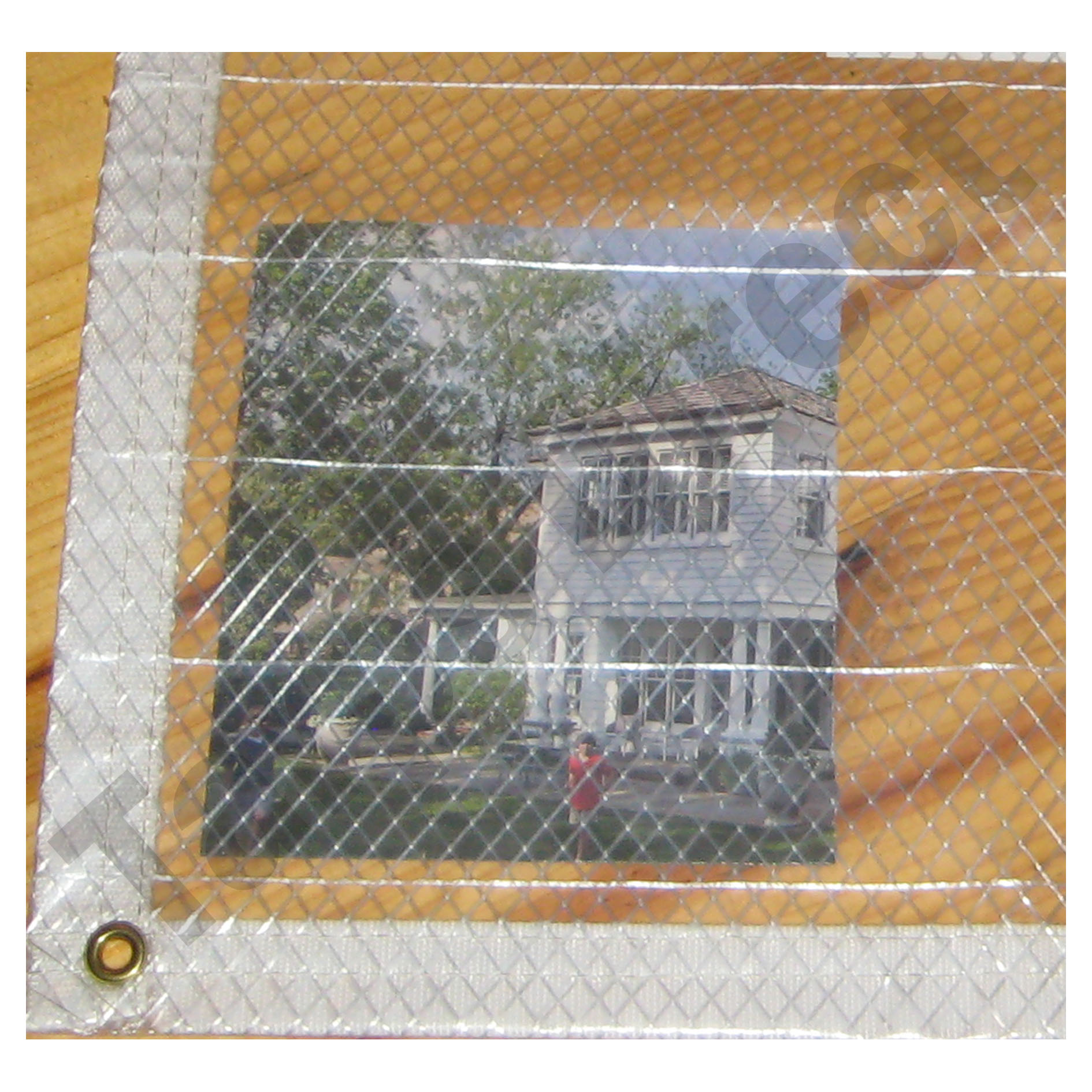 8 ft x 12 ft Clear Poly Tarp MADE IN USA  7 Ounce  10 Mil Thick  Reinforced Scrim Porch Patio Enclosure Cover Vapor Barrier