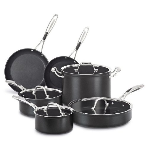 KitchenAid Black Diamond 10-pc. Hard-Anodized Nonstick Cookware Set