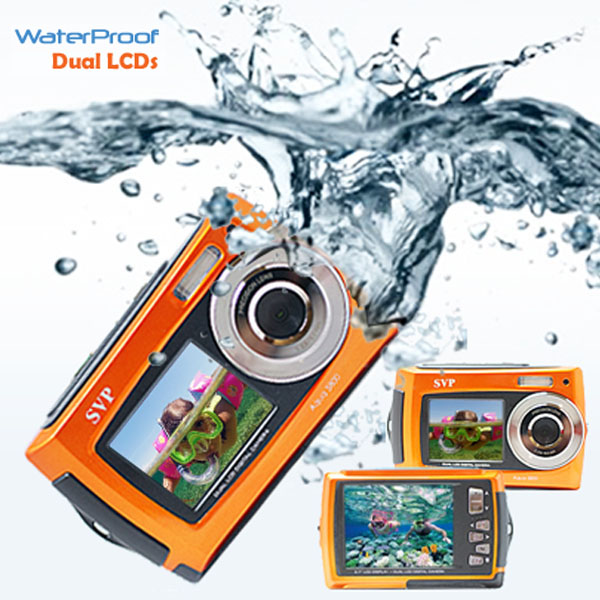 SVP 18MP Max. Underwater Digital Camera & Video Recorder - Dual LCDs Screen (2.7" + 1.8" TFT) - Waterproof up to 3 meters at Sears.com