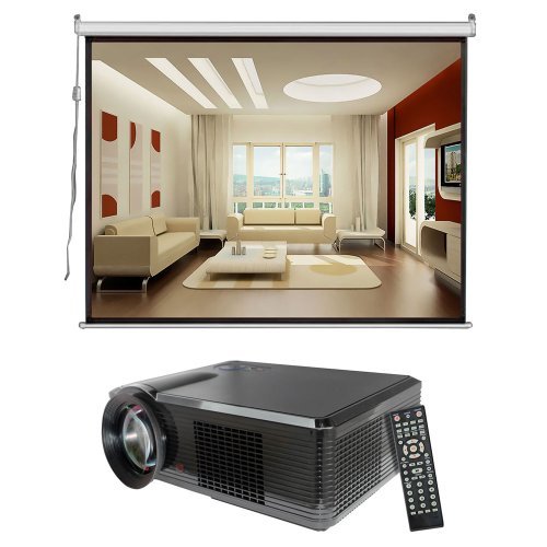 Pyle Video Projector and Screen Package - PRJLE33 Portable LED Projector for Gaming TV Shows Movies and Sports at Up To 100 Inch at Sears.com