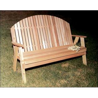 Fifthroom 5' Red Cedar Blue Mountain Fanback Garden Bench Fifthroom 5' Red Cedar Blue Mountain Fanback Garden Bench