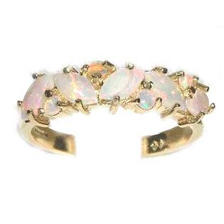 LetsBuyGold 9K Yellow Gold Ladies Colorful Fiery Opal Anniversary Eternity Ring LetsBuyGold 9K Yellow Gold Ladies Colorful Fiery Opal Anniversary Eternity Ring