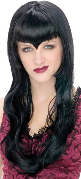 Fun World Costumes Womens Goth Black Long Vampire Widows Peak Costume Wig Fun World Costumes Womens Goth Black Long Vampire Widows Peak Costume Wig