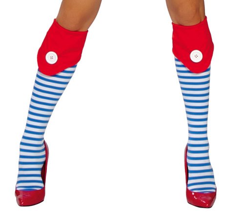 Roma Navy Sailor Rag Doll Costume Knee High Striped Stockings Socks at Sears.com
