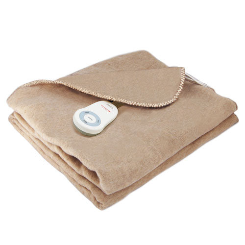 Sunbeam Beige Fleece Throw Electric Heated Blanket NEW at Sears.com