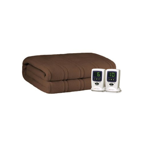 Warmspun BL54-0508 Electric Heated Warming Blanket Fleece King Brown at Sears.com