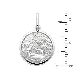 GoldenMine 14K White Gold Medium Baptism Medal Charm Pendant alternate ... GoldenMine 14K White Gold Medium Baptism Medal Charm Pendant alternate ...