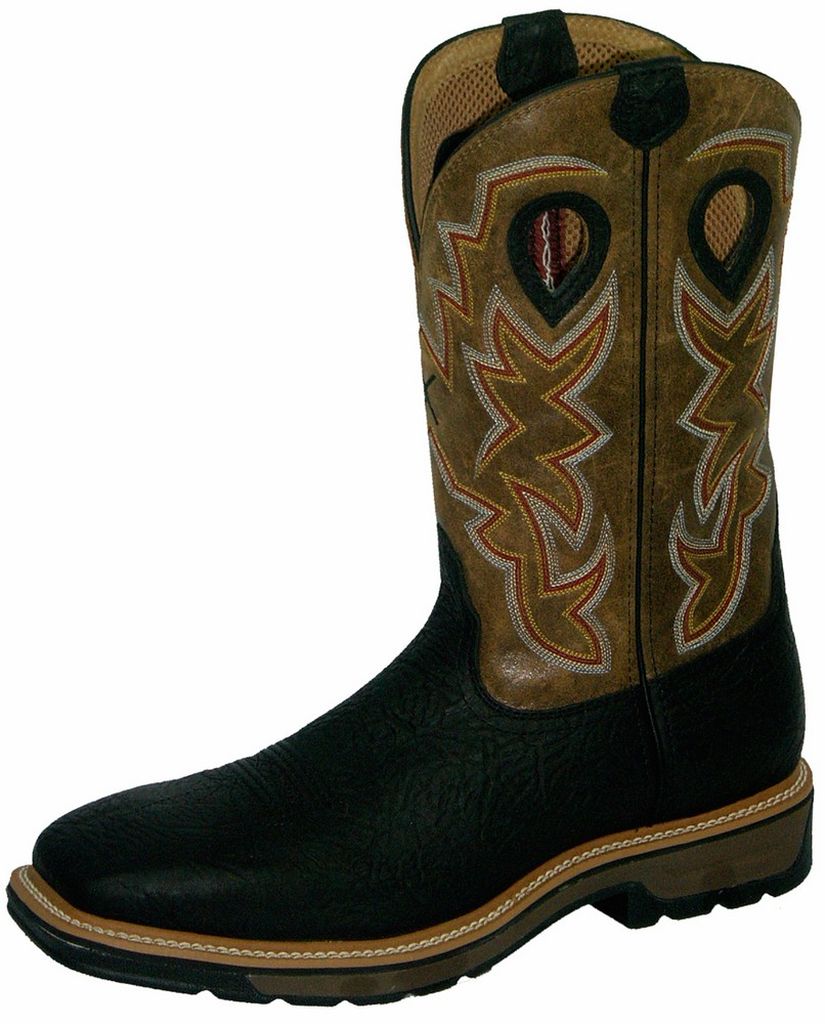 Twisted X Work Boots Mens Lite Steel Toe Oiled Black Brown MLCS005 Twisted X Work Boots Mens Lite Steel Toe Oiled Black Brown MLCS005