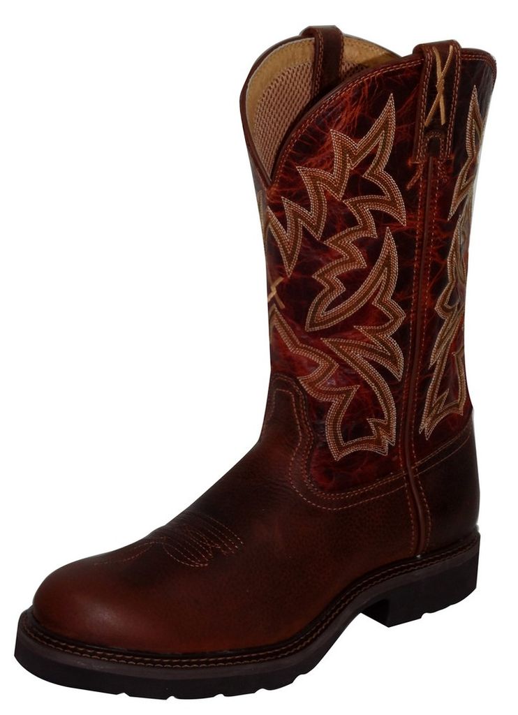 Twisted X Work Boots Mens Cowboy Leather Brandy Cognac MCW0008 Twisted X Work Boots Mens Cowboy Leather Brandy Cognac MCW0008