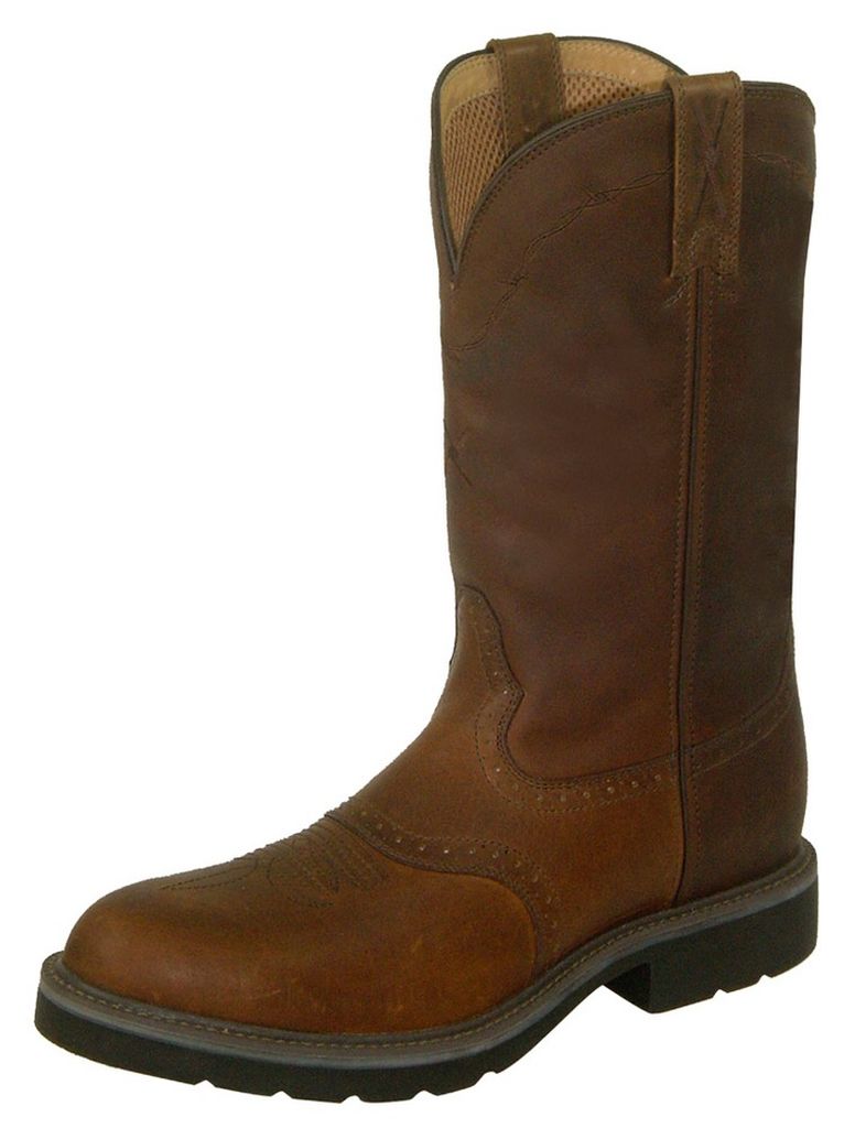 Twisted X Work Boots Mens Cowboy Leather Oiled Brown MCW0004 Twisted X Work Boots Mens Cowboy Leather Oiled Brown MCW0004