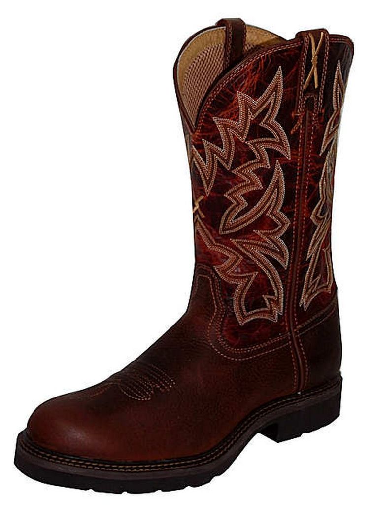 Twisted X Work Boots Mens Leather Steel Toe Brandy Cognac MSC0008 Twisted X Work Boots Mens Leather Steel Toe Brandy Cognac MSC0008