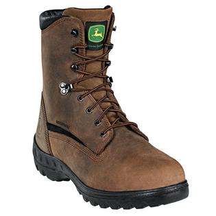 John Deere Work Boots Mens Steel Toe MET Lacer Brownstone JD8601 John Deere Work Boots Mens Steel Toe MET Lacer Brownstone JD8601