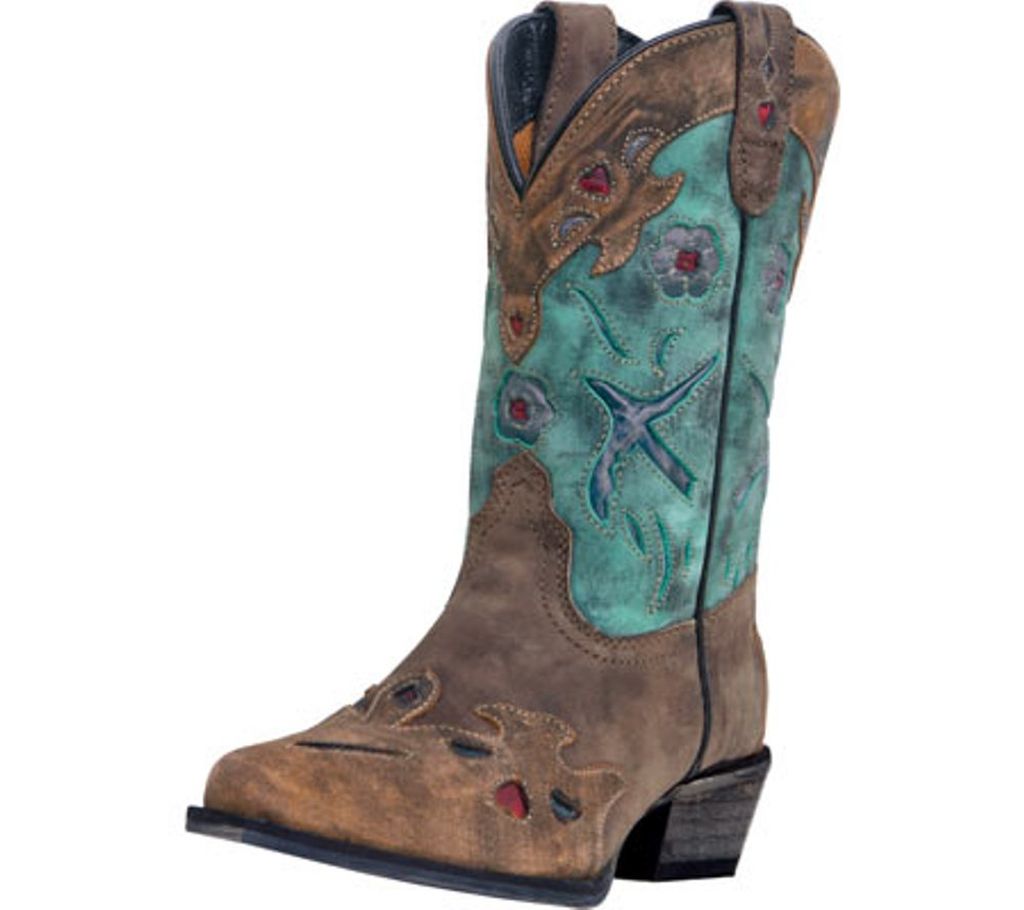 Dan Post Western Boots Girls Bluebird Kids Cowboy Tan Teal DPC2151 Dan Post Western Boots Girls Bluebird Kids Cowboy Tan Teal DPC2151