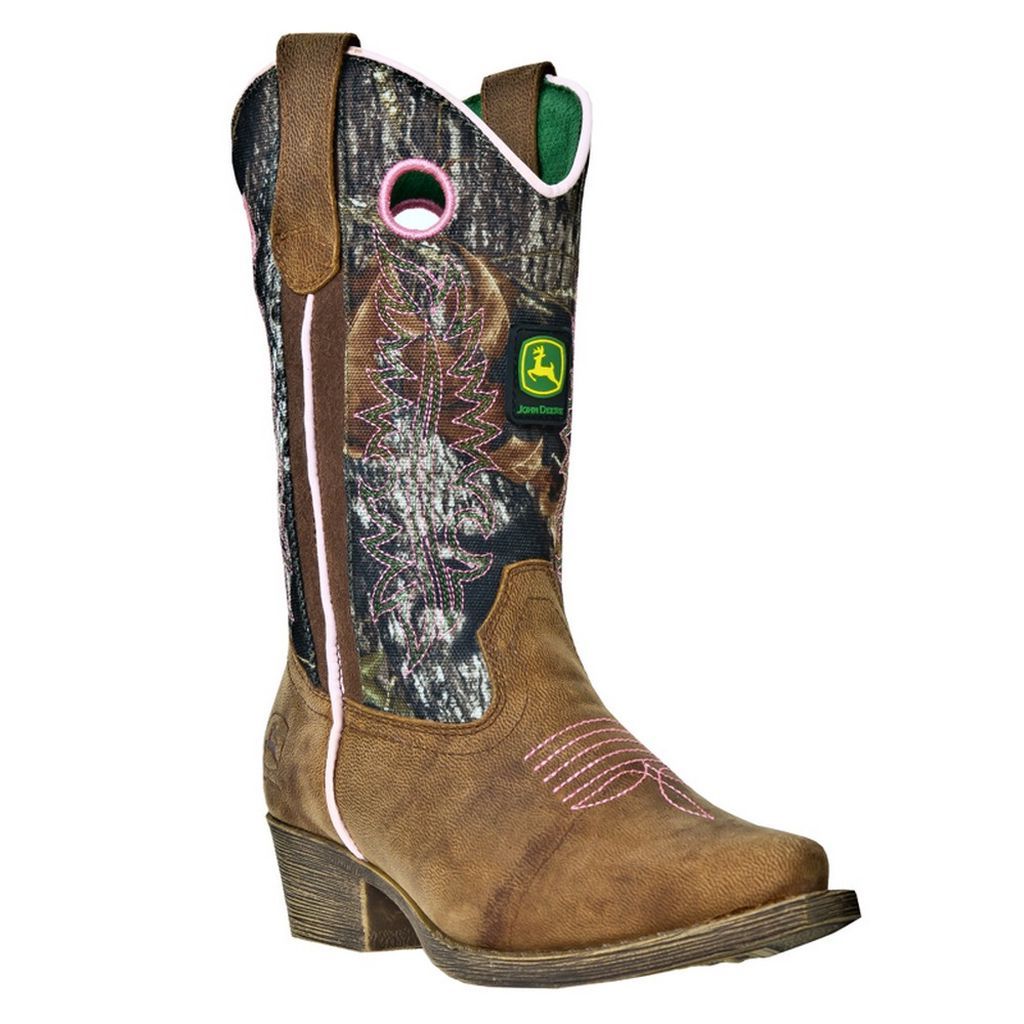 Johnny Popper Western Boots Girls John Deere Cowboy Child Pink JD2246 Johnny Popper Western Boots Girls John Deere Cowboy Child Pink JD2246