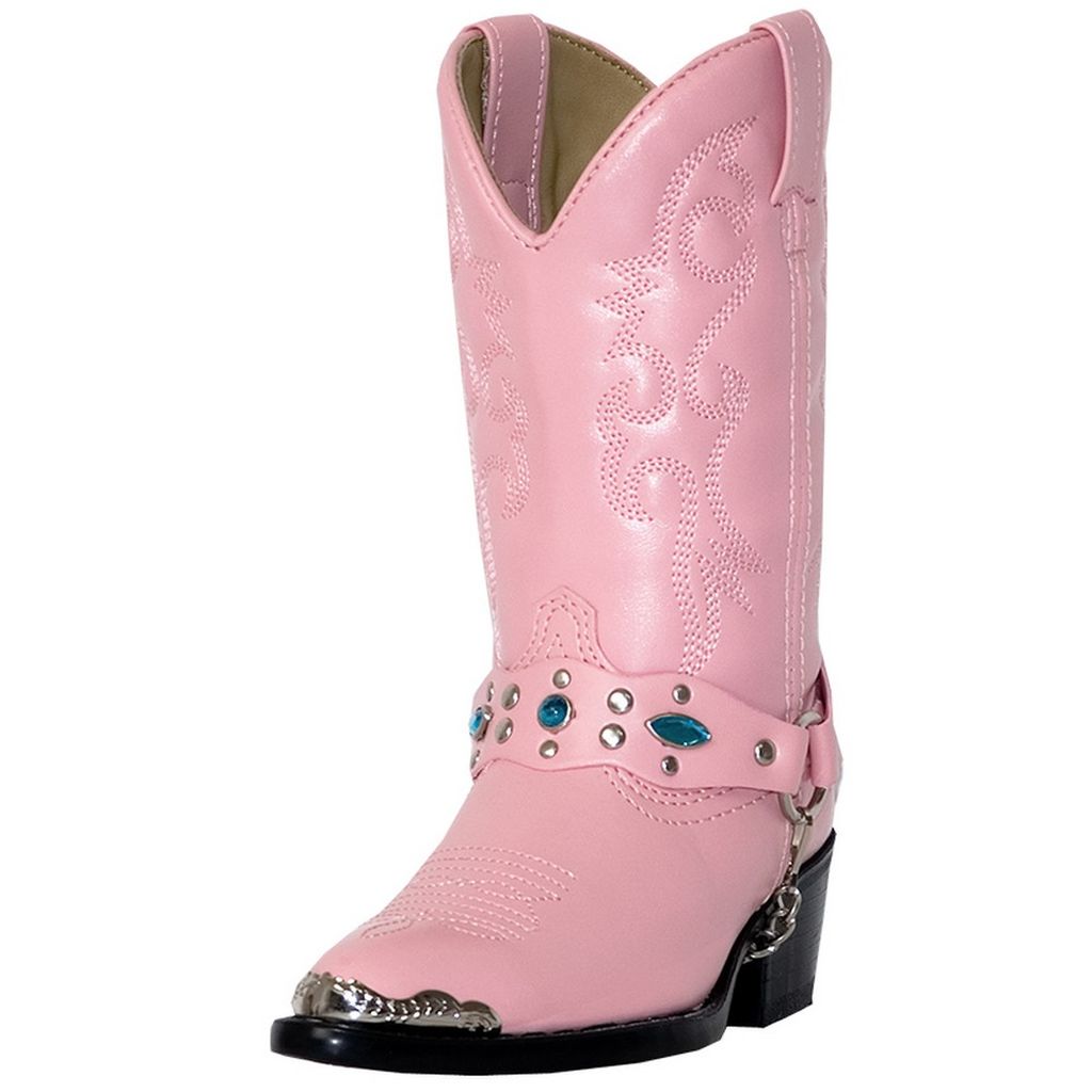 Laredo Western Boots Girls Little Concho Kids Child Pink LC2212 Laredo Western Boots Girls Little Concho Kids Child Pink LC2212