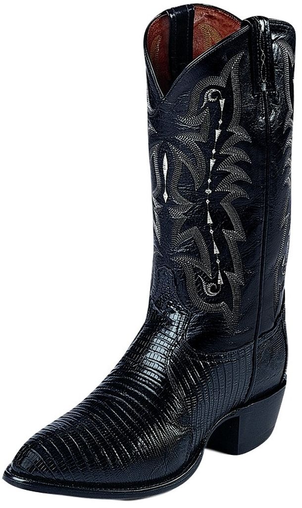 UPC 745515511824 product image for Western Boot Mens Lizard Buffalo Pointed Toe Black CZ810 | upcitemdb.com