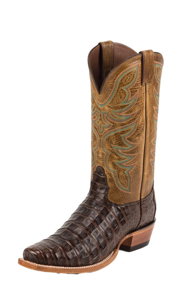 UPC 724178891344 product image for Western Boots Mens Cowboy Leather Caiman Chocolate MD8602 | upcitemdb.com