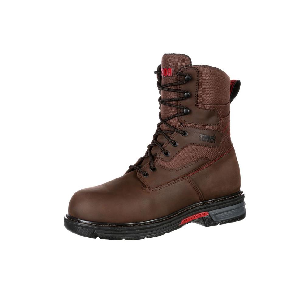 Rocky Work Boots Mens 8" Ironclad LT ST Waterproof Brown RKK0179