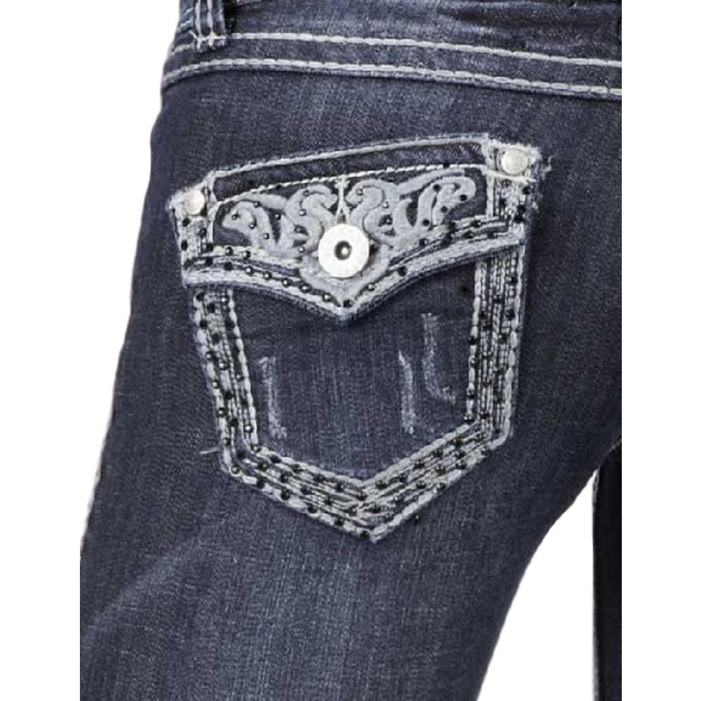 Stetson Western Denim Jeans Womens Bootcut Dark 11-054-0818-0291 BU