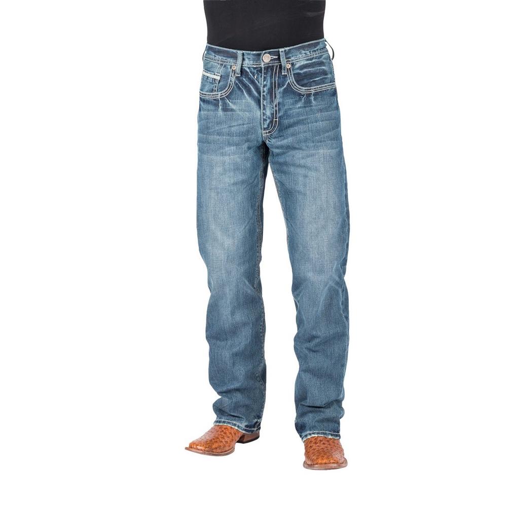 Stetson Western Denim Jeans Mens Low Rise Blue 11-004-1312-2016 BU