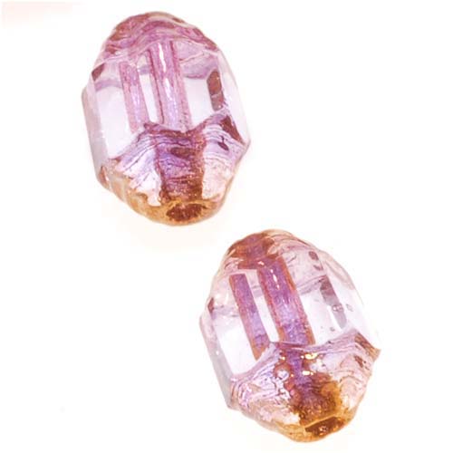 Jablonex Czech Cathedral Art Deco Beads 7mm Crystal / Gold X25 Jablonex Czech Cathedral Art Deco Beads 7mm Crystal / Gold X25