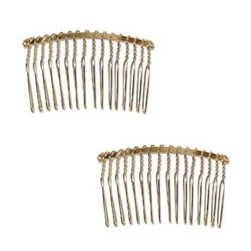 Beadaholique 22K Gold Plated Metal Fancy Hair Combs - Fun Craft Beading Project 1 1/4 Inches (2) at Sears.com