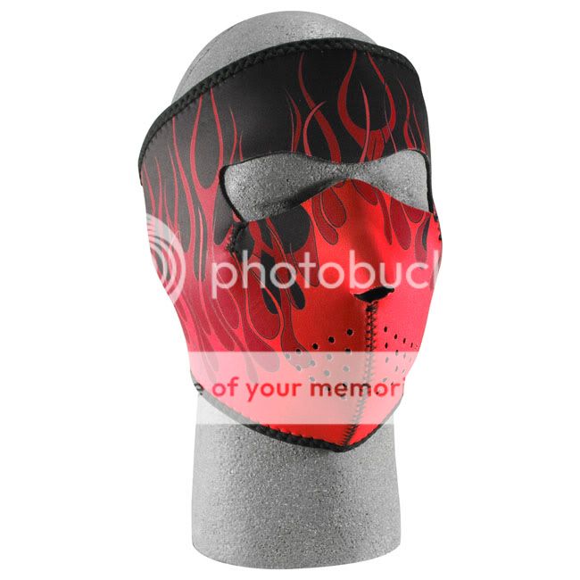 Zan Headgear ZANheadgear Red/Black Red Flames Neoprene Face Mask at Sears.com