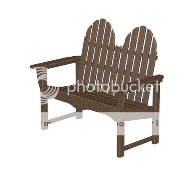Backyard Nature Products All Weather Adirondack Classic Bench - Dark Brown at Sears.com