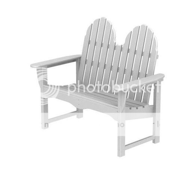 Backyard Nature Products All Weather Adirondack Traditional Bench - White at Sears.com