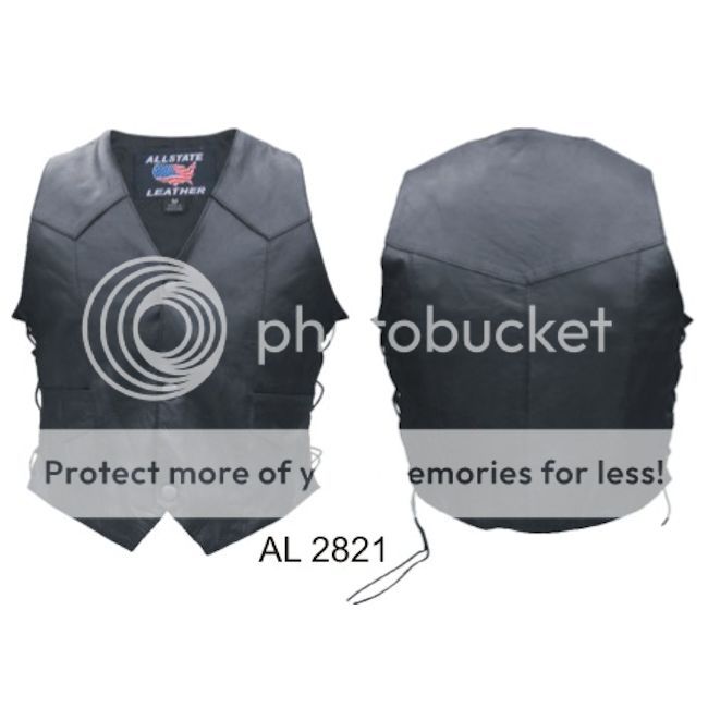 Allstate Leather, Inc. Kids Side Laced Vest (Lambskin) - Size 3XL at Sears.com