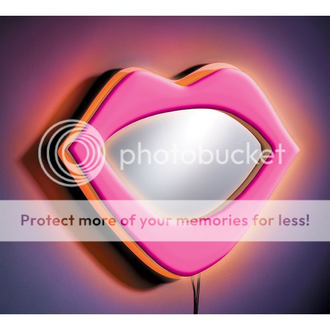 LumiSource, LLC Neon Lips Wall Mirror Pink at Sears.com