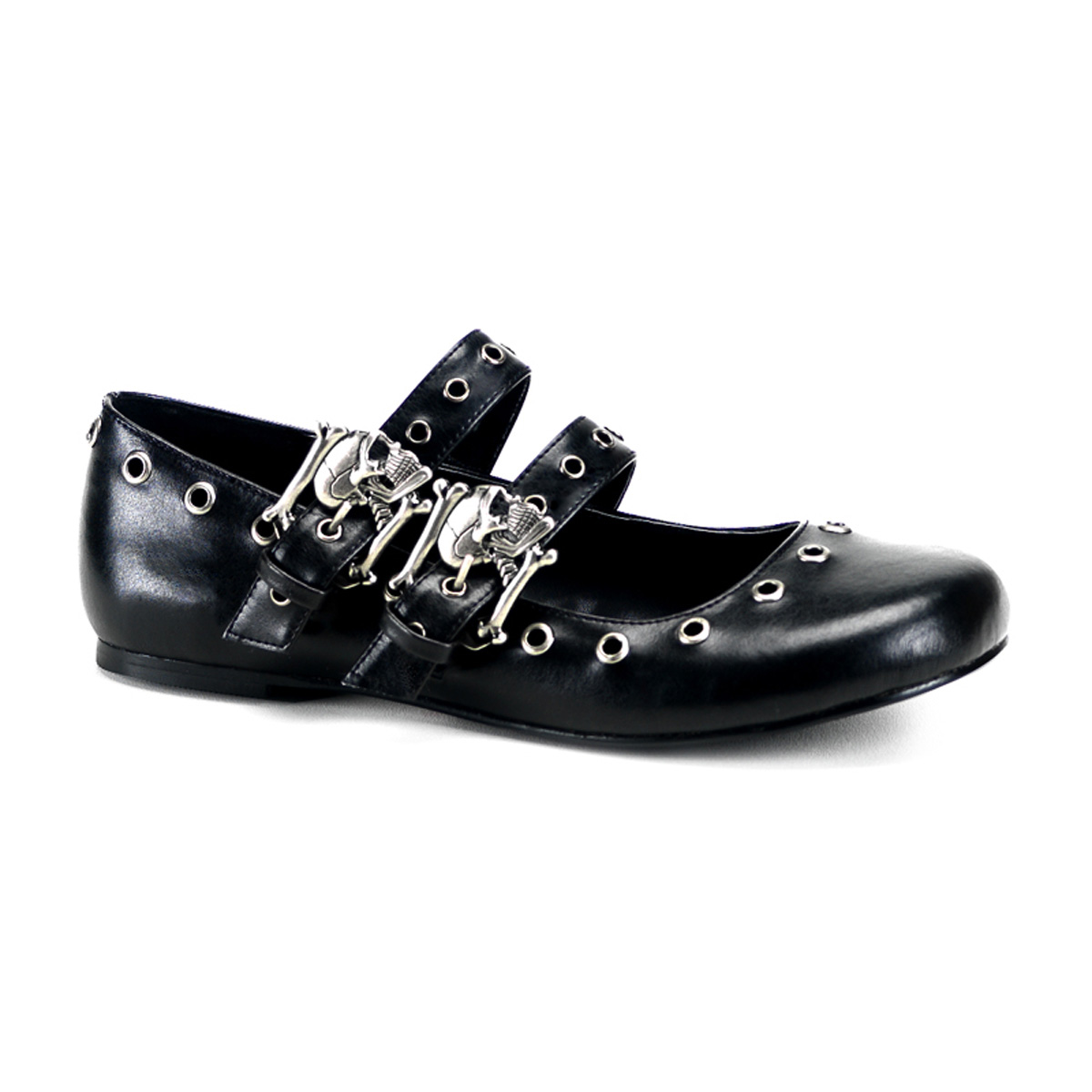 DEMONIA DAISY-03 Gothic Punk Women's Flats Shoes with Skull Buckles at Sears.com