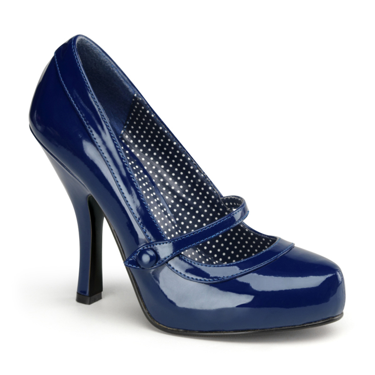 Pleaser Cutiepie-02 Sexy Mary Janes High Heels Vintage Style Rockabilly Navy Blue Womens Shoes at Sears.com