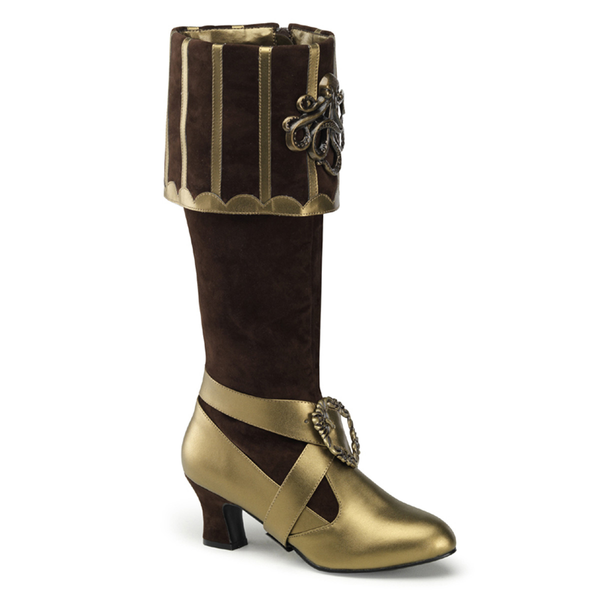 Cthulhu-299 Steampunk Octopus Knee Hi Unique Costume Boots
