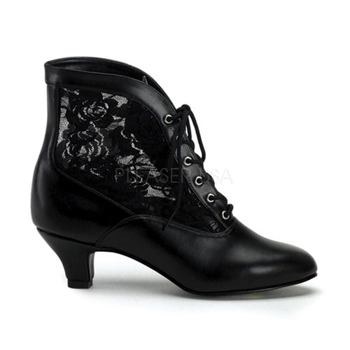 Black Colonial Medieval Renaissance Womens Victorian Boots