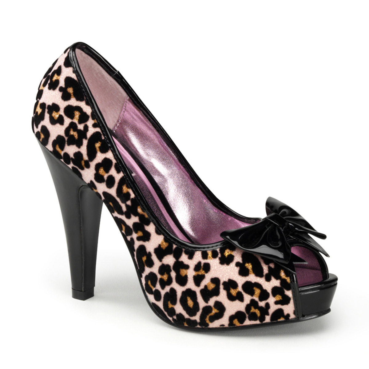 Bettie-12 Rockabilly Pink Cheetah Vintage Style High Heels Pumps