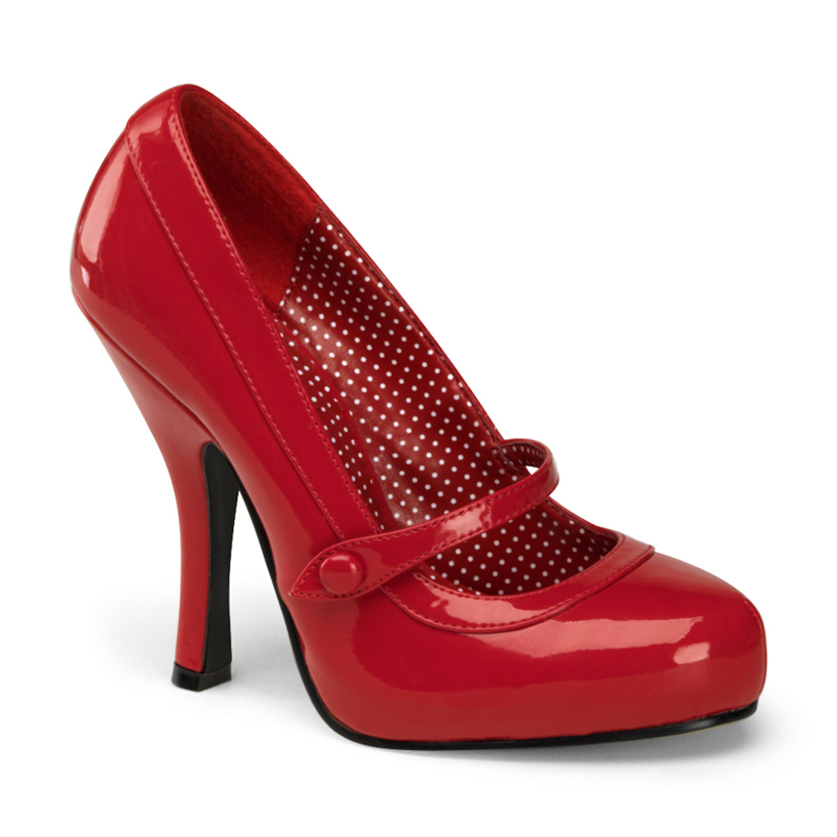 Cutiepie-02 Sexy Mary Janes High Heels Vintage Style Rockabilly Red