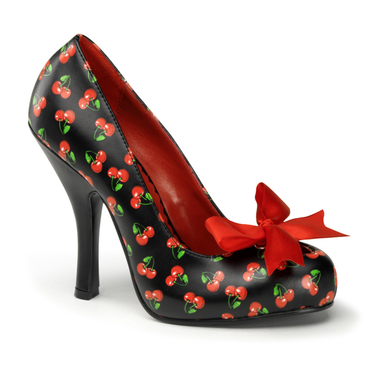 Cutiepie-06 Sexy Cherry Print High Heels Rockabilly Style Platform