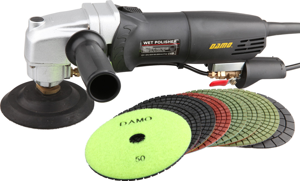 DAMO Stone Polisher/Concrete Polisher 4" Wet Polishing Kit for Coutertops at Sears.com
