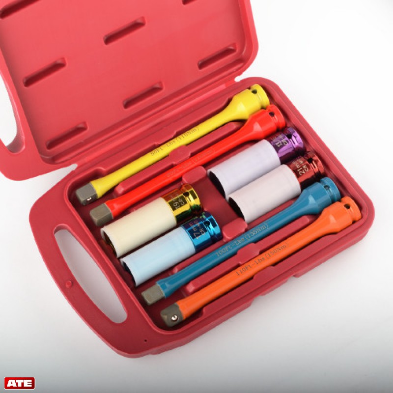 ATE Pro. USA 8 Pcs 1/2" Drive Torque Extension Stick And Thin Wall Deep Impact Socket Set at Sears.com