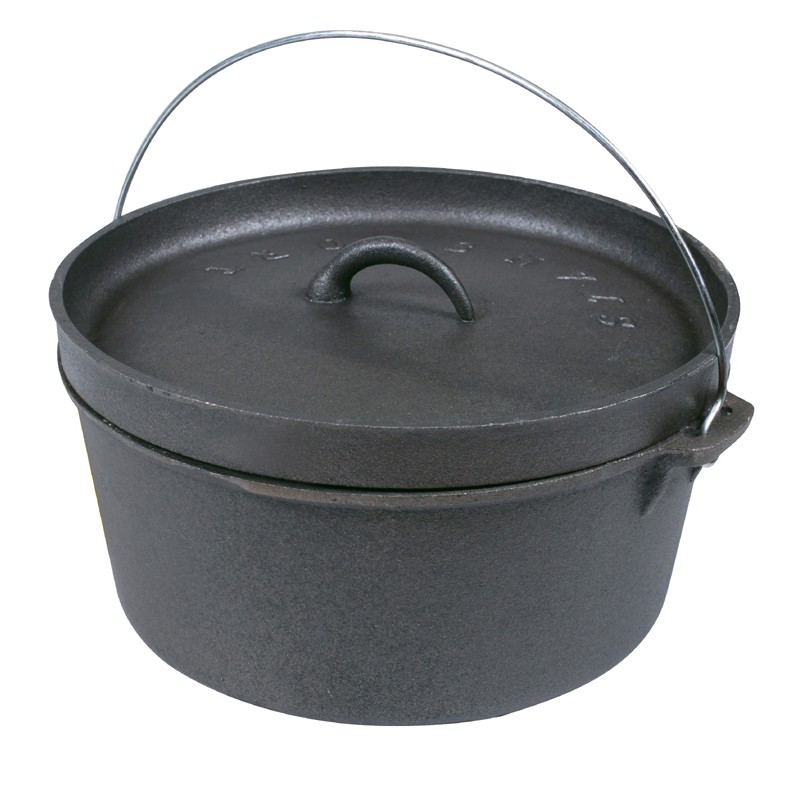EZ Cast Iron Dutch Oven - 8 Qt - Without Legs