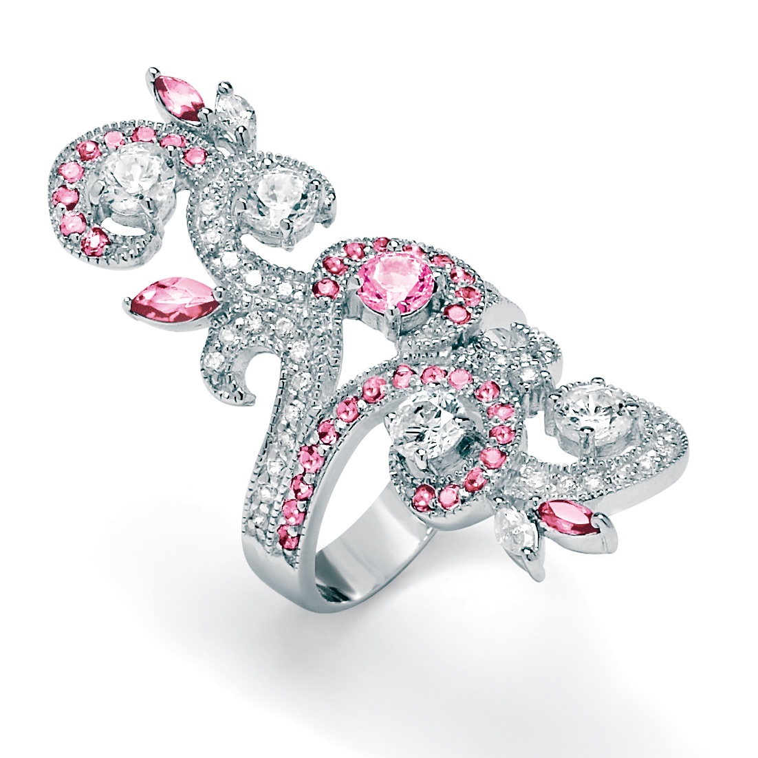 PalmBeach Jewelry Pink and White Cubic Zirconia Ring at Sears.com