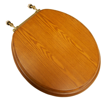 Comfort Seats C1B2R1-17BR Round Toilet Seat Light Oak Comfort Seats C1B2R1-17BR Round Toilet Seat Light Oak
