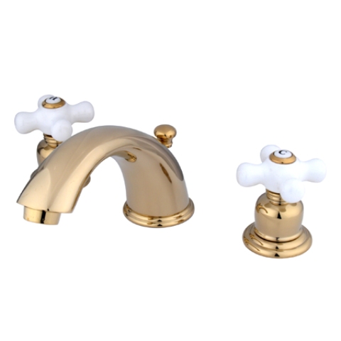 Kingston Brass KB962PX Magellan Mini Widespread Lavatory Faucet w/Pop-Up Brass Kingston Brass KB962PX Magellan Mini Widespread Lavatory Faucet w/Pop-Up Brass
