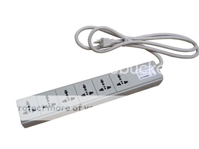 VCT 6 OUTLET POWER STRIP WITH SURGE PROTECTION. 110V/240V 15AMPS WORLDWIDE USE at Sears.com