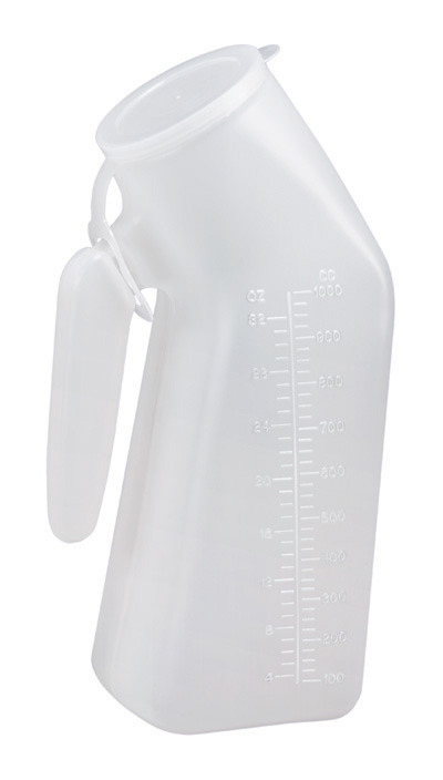 Mabis 541-5076-9750 Non-Autoclavable Male Urinal with Cover - Case of 50 at Sears.com