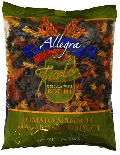 Ddi Allegra Tri-Color Rotini - Tomato/Spinach/Reg white(Pack of 12) at Sears.com