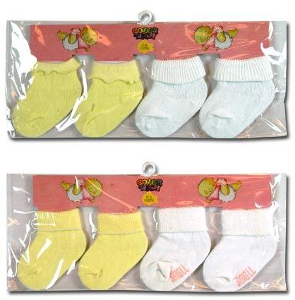 Ddi Infant Socks White Yellow Girls 0-6 Month(Pack of 48) at Sears.com